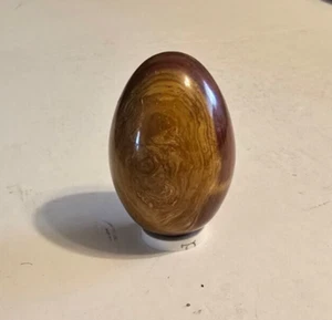 NICE AGATIZED DEEP RED-YELLOW JASPER EGG POLISHED 9OZ. 2 7/8" X 1 7/8" SPECIMAN - Picture 1 of 7
