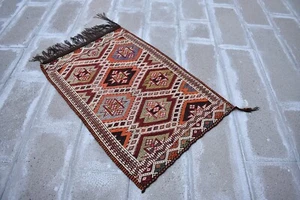 Turkish Rugs Handmade Mut Cicim Kilims Rug Home Decor 2.6 x 3.8 ft - Picture 1 of 11