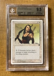 MTG✨ D'AVENANT ARCHER ✨Chronicles BGS 9.5 GEM MINT Common Creature 1995 POP 1 ! - Picture 1 of 2