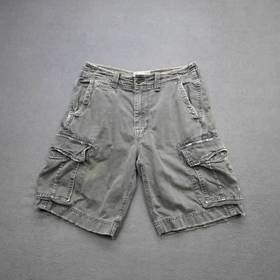 American Eagle Cargo Shorts Mens 30/10 Gray Green AE3 Hiking Outdoors Distressed - Image 1 of 4