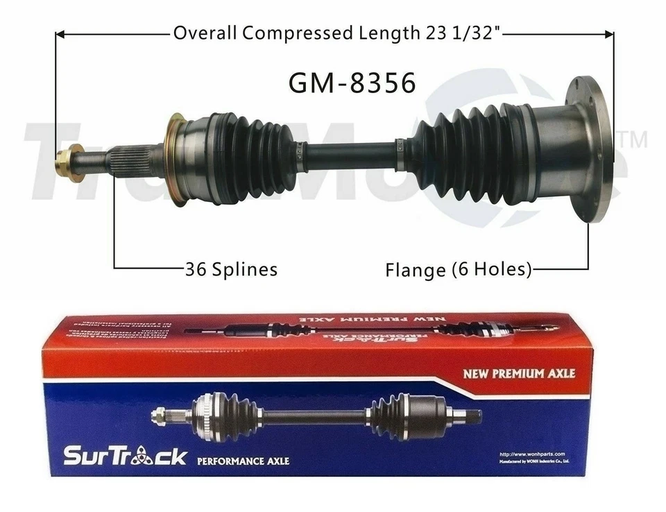 For Chevy Silverado 2500 GMC Sierra 4WD Front Left/Right CV Axle Shaft SurTrack - Image 1 of 1