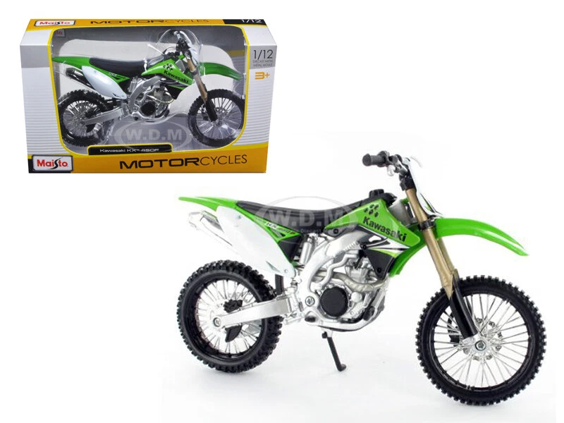 Maisto Kawasaki KX 450F Green 1/12 Diecast Motorcycle Model 31175