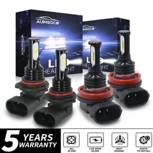 H11 9005 LED Headlight Super Bright Bulbs Kit 8000K White 330000LM High/Low Beam - Picture 1 of 13