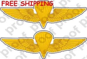 PEGATINA USMC AZUL MARINO ALAS DE PARACAIDISTA INSIGNIA - Imagen 1 de 1