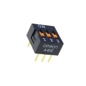 A6E-3101-N-N Interruttore: DIP-SWITCH Numero Sezioni: 3 ON-OFF 0,025A/24VDC OMRON - Foto 1 di 1