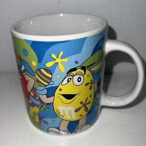 M&M Candy Easter Coffee Mug Cup Galerie 3.5" Tall Ceramic Green Red Blue Yellow