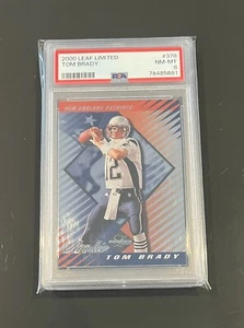 2000 Leaf Limited TOM BRADY #378 RC/350 Rarest True Rookie in NFL Jersey PSA 8 - Picture 1 of 2