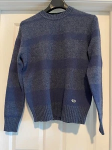 Diesel Vintage Pullover Crewneck Men's Wool Sweater Blue Grey XL - Picture 1 of 9