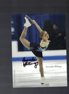Tarjeta fotográfica firmada de patinaje artístico de Amanda Billings Canadá 4 1/2 x 6 nuestro certificado de autenticidad B - Imagen 1 de 1