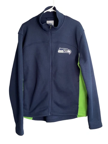Seattle Seahawks NFL On Field Apparel Jacket Men's Navy Full Zip Men Large New Cover