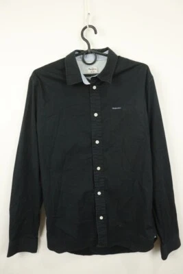 PEPE JEANS Slim Fit Black Long Sleeve Button Up Shirt Size M - Image 1 of 4