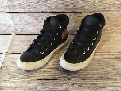 Zapatillas Converse Chuck Taylor Unisex Niños Cuero Negro Talla M/2 W/4 Foto 1 de 4