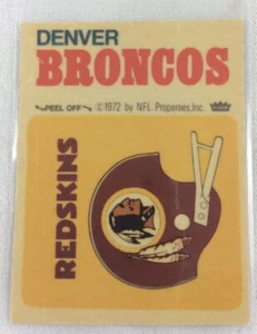 NFL 1972-74 Fleer Team Fußball Aufkleber-Denver Broncos-Washington Redskins-V2 - Bild 1 von 1