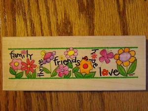 GARDEN FLOWERS Rubber Stamp 80455 Stamps Happen Brand NEW!~ - Picture 1 of 1