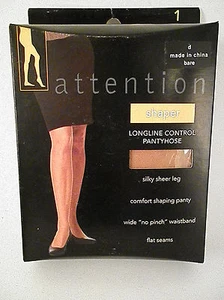PANTYHOSE - Silky Sheer Leg - Flat Seams - SHAPER Longline Control - Picture 1 of 19