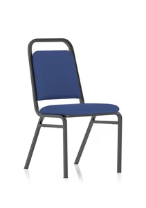 Banqueting Stacking Visitor Chair Black Frame Blue Fabric BR000197 - Picture 1 of 1