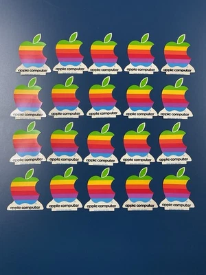 Vintage Original 1980 Apple Computer Rainbow Logo  DECAL STICKERS, LOT OF 20!! - Image 1 of 3