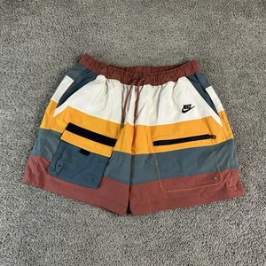Nike Shorts Herren groß mehrfarbig Kontrast Sportbekleidung Kordelzug Taschen Nylon - Bild 1 von 16
