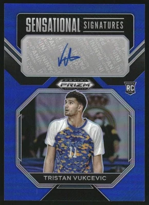 2023-24 Panini Prizm DP Sensational Sig Prizms Blue #12 Tristan Vukcevic/125 - Image 1 of 2