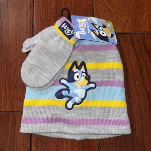 Bluey Strickmütze Beanie & Fäustlinge Set Kinder Berkshire Moden Neu mit Etikett Tobaggon - Bild 1 von 4