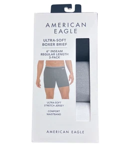 Neu American Eagle Herren XS 3er Pack 6" Stretch Ultra Soft Jersey Boxershorts Box - Bild 1 von 3
