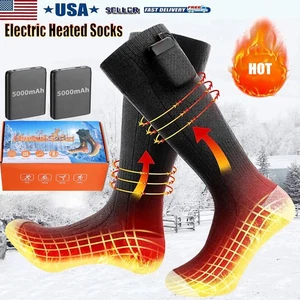 Electric Heated Sock Thermosocks Heated Heater Foot Heater 5000mAH Battery XMAS - Picture 1 of 11