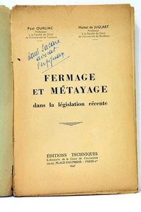 Zucht und Vermischung jüngste Gesetzgebung Ourliac und Juglart 1947 - Bild 1 von 7