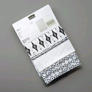 IKEA Set Pack 2 Kitchen Dish Towels Black white patterned Cotton Sommar 2017 - Picture 1 of 6