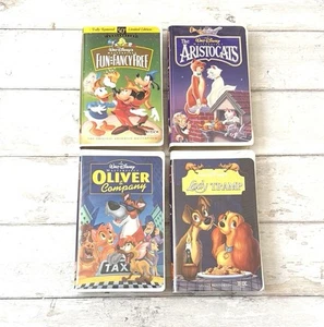 Disney Classics Sammlung VHS Film Konvolut 4er Set Aristocats Oliver Lady - Bild 1 von 2
