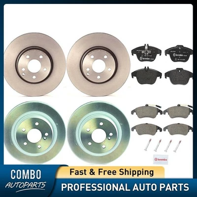 Juego de pastillas de freno de disco delanteras traseras rotor de freno de disco para Mercedes-Benz C350 2010-2012 Foto 1 de 4