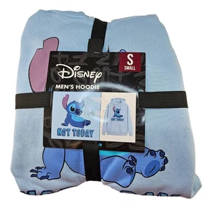 Neu Disney Lilo & Stitch Not Today Herren Hoodie, blau Grafik Pullover - S - Bild 1 von 2