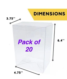 Lot Of 20 Clear Collectibles Protector Case for Funko Pop 4" inch Vinyl Figures - Picture 1 of 7