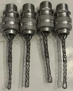 Lot 4x Hubbell Wiring Device-Kellems 074-01-021 Strain Relief Cord Grip,Straight - Foto 1 di 5