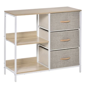Chest Dresser with 3 Drawers Storage Cabinet Organizer, Beige - Picture 1 of 9