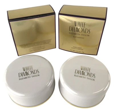 Polvo White Diamonds Body Radiance paquete de 2 2,6 OZ nuevo en caja Elizabeth Taylor Foto 1 de 4
