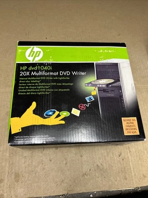 HP dvd1040i 20x Multiformat DVD Writer Lightscribe Direct Disk Labeling - Sealed - Image 1 of 4