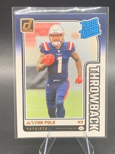 Panini Donruss 2024 - Rated Rookies Throwbacks Ja'Lynn Polk #8 (RC) - Imagen 1 de 2