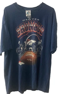 Denver Broncos NFL Helmet T-Shirt by Dynasty, Men's XL, Vintage Super Bowl Era - Picture 1 of 5