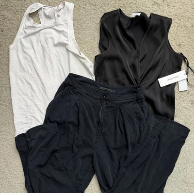 Lote de 3 pantalones plisados de lino Jenni Kayne para mujer Lululemon Tank Calvin KleinS Foto 1 de 4