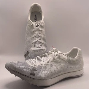 Men's Under Armour Shakedown Elite Track Shoes White sz. 13 3026442-100 - Picture 1 of 9