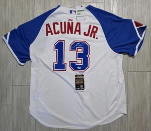 Ronald Acuna Jr Atlanta Braves Star MVP Signed Replica Nike Jersey XL JSA - Picture 1 of 4