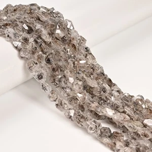 Natural Herkimer Diamond Quartz Side Drill Nugget Beads 6-8x10-12mm 15.5" Strand - Picture 1 of 4