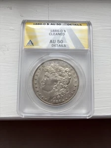 1886-O 1 $ Morgan Dollar ANACS AU50 Details gereinigt - Bild 1 von 2