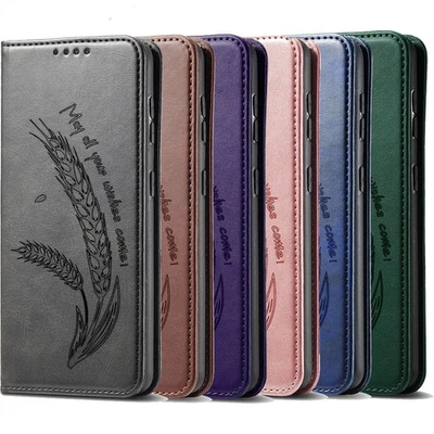 For Samsung A07 A16 A06 A55 A35 Wheat Ear Embossed Wallet Case Phone Case Cover - Image 1 of 4