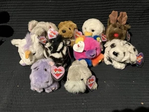 LOT of 10 Vintage 1990s Puffkins Stuffed Animals w/tags - St Jude, some rare - Picture 1 of 4