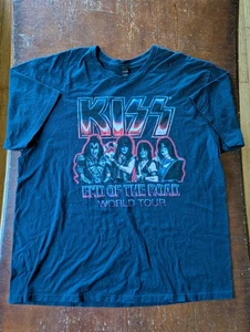  T-Shirt Doppio Lato Kiss End of the Road Tour Band Taglia XXL  - Foto 1 di 5