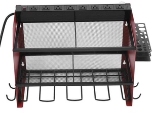 Wall Power Tool Organizer Drill Holder Outlets Adjustable Wall Garage Tool Rack - Picture 1 of 7