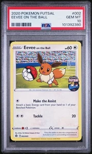 Pokemon Futsal 2020 Promo # 002 Eevee On The Ball ¡PSA 10 cartas! ¡GEMA COMO NUEVA! - Imagen 1 de 2