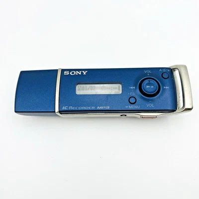 Sony ICD-U70 IC Recorder All-In-One MP3 and Digital Voice 1GB Navy Blue - Tested - Image 1 of 4