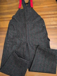 Salopette bavaglino lana vintage anni 70 Woolrich L made in USA Malone #1994 uomo 42x28 grande - Foto 1 di 18